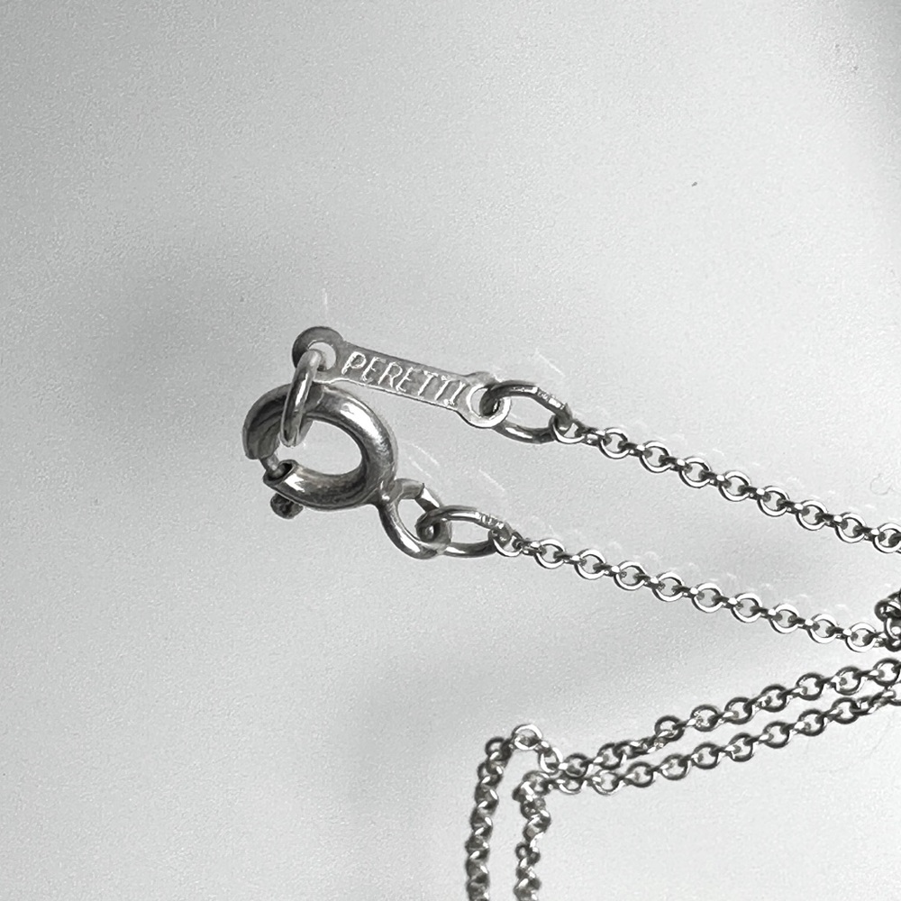 ❌SOLD❌ 💎TIFFANY & Co. Sterling Silver Elsa Peretti Bean Pendant Necklace - Picture 9 of 14